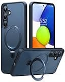 TORRAS Magnetic Ostand for Samsung Galaxy S24 Plus Case 6.7", [Military Grade Drop Tested][Compatible with MagSafe][Build in Kickstand] Shockproof Slim Protective for S24+ Case, Translucent Black