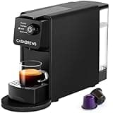 CASABREWS Espresso Machine for Nespresso Original Pods, 20 Bar Mini Espresso Coffee Machine with 4 Brewing Modes and 21 oz Removable Water Tank, Compact Capsule Coffee Maker for Home or Office, Black