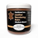 Furniture Clinic The Original Leather Recoloring Balm Medium Brown Leather Dye for Furniture, Couches & Car Seats - Restore Scratched, Faded, & Damaged Surfaces
