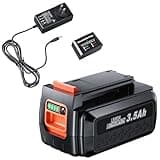 3500mAh 40V Battery and Charger Set Compatible for Black and Decker 40V Battery Lithium LBX2040 LBXR36 LBXR2036 LST540 LCS1240 LBX1540 LST136W for Black Decker 40V String Trimmer Tools