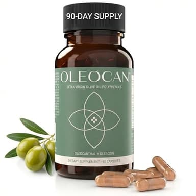 Oleocan™ Olive Oil Polyphenol Capsules – 90-Day Supply – 3.5mg Oleocanthal & 3.5mg Oleacein – Natural Joint & Inflammation Support – Mediterranean Diet Supplement – EVOO Extract