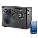 TURBRO 50,000 BTU Swimming Pool Heat Pump, Inverter Electric Pool Heater for in and Above-Ground Pools up to 16,000 Gallons, WiFi Enabled, Timer, 15.90 COP, 220-240 V, IPX4-Waterproof, Beluga Series