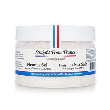 Straight from France Genuinely French, Authentic French Fleur De Sel, Hand Harvested Artisan Finishing Sea Salt 8 Oz