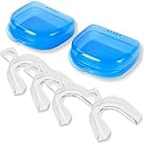 Teeth Whitening Trays Moldable 4 Pcs Teeth Trays for Whitening 2 Pcs Cases Mouth Trays for Teeth Whitening Moldable Bleaching Trays for Teeth Whitening Compatible with Opalescence Teeth Whitening Gel