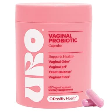 O Positiv URO Vaginal Probiotics for Women pH Balance with Prebiotics & Lactobacillus – Vaginal Health Supplement – Promote Healthy Vaginal Odor & Flora, 60 Count (Pack of 1), 1 Month Supply