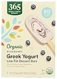 365 by Whole Foods Market, Frozen Yogurt Greek Blueberry Organic, 2.5 Fl Oz, 4 Pack