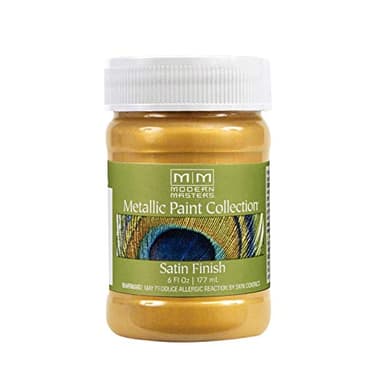 6 oz Modern Masters ME658 Gold Rush Metallic Paint Collection, Satin Water-Based Decorative Metallic Paint