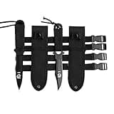 GASHER 2Pcs Scuba Diving Knife Set with Leg Straps & Sheath, Razor Sharp - Lightweight Diving Equipment for Spearfishing, Snorkeling, Hunting, Rescue & Water Sports
