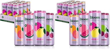 Bloom Nutrition Sparkling Energy Drink, Variety Pack | Zero Sugar | 180mg Caffeine | Antioxidant-Rich | 24 Pack