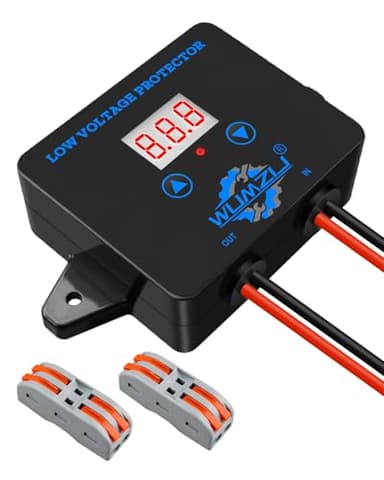 12V-36V DC Digital Low Voltage Protection Module with Display, Over Discharge Cut-Off Switch for Battery Protection Voltage Monitoring and Disconnect