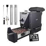 500g Automatic Coffee Roaster Machine for Home Use Wth Smoke Filter(Suitable for Light Roasting), The Smoke Pipes (Suitable forMedium and Dark Roasting) and Chaff Collector