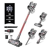 Cordless Vacuum Cleaner, 40Kpa 450W Powerful Stick Vacuum with 50Mins Runtime, Smart Display Vacuum with 1.5L Dust Cup,Vacuum Cleaners for Home with Brushless Motor for Hardwood Floor Carpet, Pet Hair