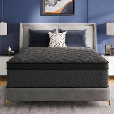 BEDingly Full Size Mattress, 12 Inch Luxury Hybrid Full Mattress in a Box, Medium Firm Mattresses with Cooling Gel Memory Foam & Pocket Springs, Double Additional Support, 365-Night Trial