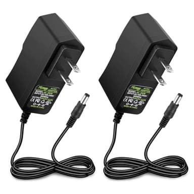Facmogu 2 Pack DC 5V 2A Power Adapter, AC 100-240V to DC 5V 2A 10W Power Supply Transformers, 5.5 x 2.5mm Jack Also Compatible with 5.5x2.1mm Socket