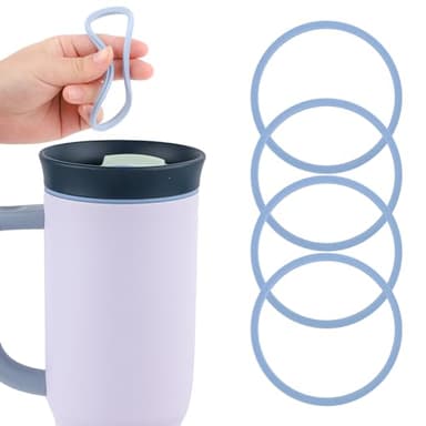 4pcs Gasket Replacement for Owala 40oz Tumbler, O Shaped Rubber Lid Seal Ring Water Bottle Accessories Replacement Part Compatible with Owala 40oz Stainless Steel Cup