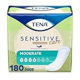 TENA Sensitive Care Extra Coverage Moderate Absorbency Incontinence Bladder Control Pad, 180 count