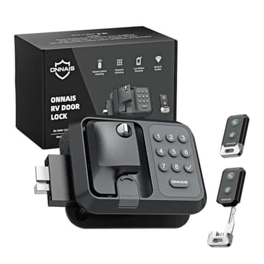 ONNAIS Full Metal RV Keyless Entry Door Lock with Password & Remote, Fits Most Trailers and 5th Wheels, Ideal Gifts for RV Owners
