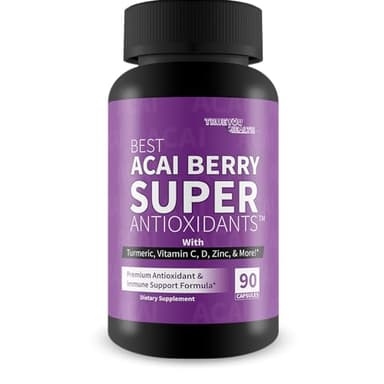 Best Acai Berry Super Antioxidants Supplement - Our Best Acai Berry Vitamin C Antioxidant Supplement - Natural Antioxidant Pill - Cellular Health & Immune Support - Super Antioxidants Supplements