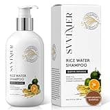 Svvimer Rice Water Hair Growth Shampoo - Biotin Thickening Shampoo for Hair Loss and Thinning Hair - Sulfate Free for Women and Men 10 Fl Oz (Pack of 1)