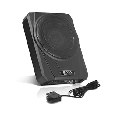 BOSS Audio Systems BASS10 10 Inch Powered Under Seat Car Subwoofer - 1000 Watts Max, Single 4 Ohm Voice Coil, Remote Subwoofer Control, Sold Individually