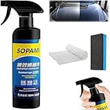 Sopami Car Coating Spray,Sopami Quick Effect Coating Agent,Sopami Car Scratch Wax Coating Spray,Polish Spray Waterless Wash Wax,Sopami Oil Film Emulsion Glass Cleaner(1PC+Sponge+Cloth)