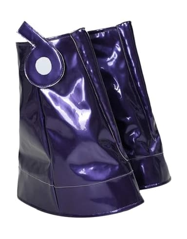 haikyuu Women Anime Pu Leather Leg Covers Cosplay Leg Warmer Multi-color (purple)