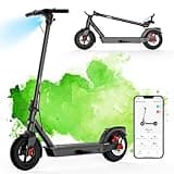 SISIGAD Electric Scooter Adults 10" Tires, 30Miles Range&25Mph Top Speed Adult Escooter,Portable Folding E-Scooter for Adult Commuting with Dual Braking System,Rear Shock Absorption and App Control