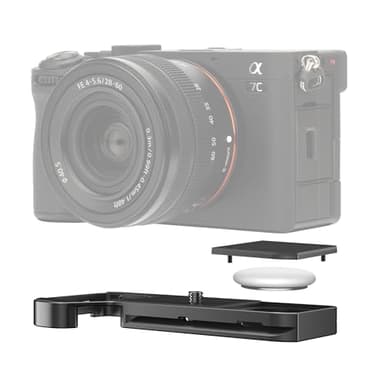 Upgrade Hand Grip Bracket for Sony Alpha A7CII A7CR Camera, A7CII A7CR Handgrip Quick Release Plate for Airtag with Arca Swiss Type Tripod Mount, Metal Camera Holder Replaces Sony GP-X2 Grip