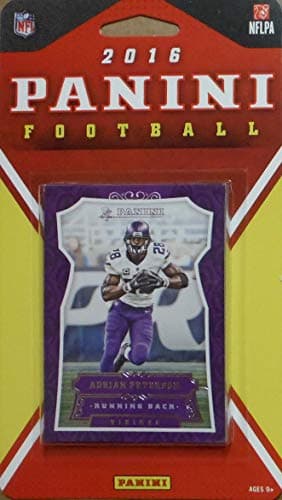 Minnesota Vikings 2016 Panini Football Factory Sealed 8 Card Team Set Featuring Adrian Peterson and Stefon Diggs Plus Rookie Cards