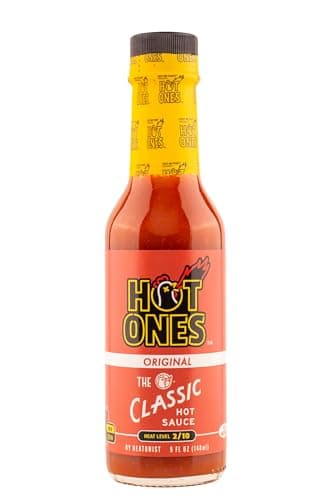 Hot Ones The Classic Hot Sauce Made With Natural Ingredients & Strong Flavors From Organic Chile De Arbol Peppers, 5 fl oz Bottle (1-Pack)