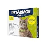 PetArmor Plus Flea and Tick Prevention for Cats, Cat Flea and Tick Treatment, 6 Dose, Waterproof Topical, Fast Acting, Cats Over 1.5 lbs