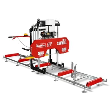 MechMaxx 22" Portable Sawmill, DUCAR 270cc 9HP Gasoline Engine, 20" Board Width, 13' Track Length, Model SM-22