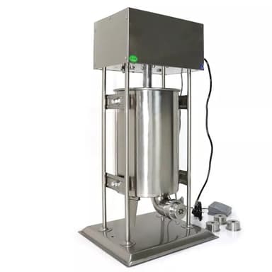 CUBELLIN 15L Churro Maker Machine 110V 40W Electric Churro Maker with 4 Nozzles Stainless Steel Vertical Churro Maker Speeds Adjustable Churros Donuts Making Machine for Bakeries Restaurant Use