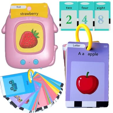 Preschool Toys, Montessori Toys for 1+ Year Old, Talking Flash Cards with 274 Sight Words (Double-Sided PVC Alphabet Flash Cards & More), Pocket Speech, See and Say, Autistic Kids Must Haves