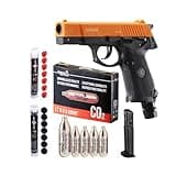 Lancer Tactical Scorpion 0.5 Caliber CO2 Non-Blowback Less Lethal Pepper Projectile Gun for Self Defense, Personal Protection - Complete Set with Pepper Balls, Rubber Balls, and CO2