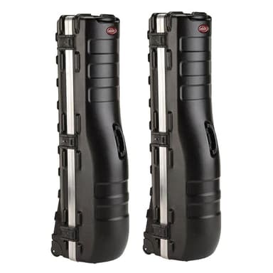 SKB Cases 2SKB-4814W ATA Deluxe Hard Plastic Golf Bag Travel Storage Case with Wheels for Cart Bags, Carry Bags, and 48 Inch Long Drivers (2 Pack)