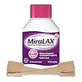 MiraLAX Gentle Constipation Relief Laxative Powder with Stirrer, Stool Softener with PEG 3350, No Harsh Side Effects, Osmotic Laxative, 1 Doctor & OBGYN Recommended, 14 Dose