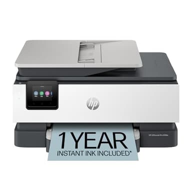 HP OfficeJet Pro 8139e Wireless All-in-One Color Inkjet Printer, Print, scan, copy, fax, ADF, Duplex printing Best-for-home office, 1 year Instant Ink trial included, AI-enabled (40Q51A)