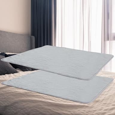 Fanfanwin 1 Pcs Couples Waterproof Mat Lover Reusable Stainproof Blanket Quiet Easy Use Mattress Protector for Adult Multi Functional Bed Sheet Couple Pleasure Comfort (27.5 x 27.5 in,Grey)