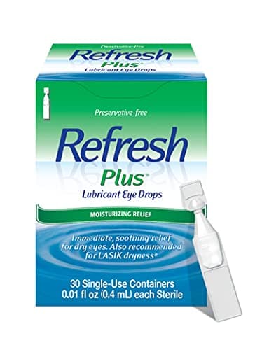 Refresh Plus Lubricant Eye Drops, Preservative Free, Single Use Containers, 30 Count