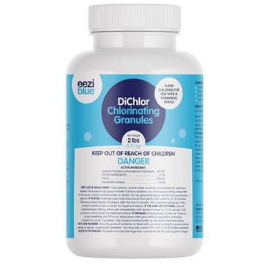 Dichlor Chlorinating Granules - Pool Chlorine Granules for Swimming Pool, Sodium DiChlor Pool Shock, Granular Shock for Pool, Granulated 56% Stabilized Pool Sanitizer for Hot Tub or Spa (2 lbs)