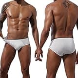 20 Packs Mens Cotton Disposable Underwear Panties Portable Briefs for Travel Fitness Hotel Spa Hospital Stays(white-L)