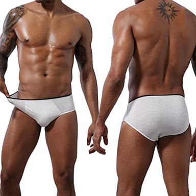 20 Packs Mens Cotton Disposable Underwear Panties Portable Briefs for Travel Fitness Hotel Spa Hospital Stays Mid Waist (white-Size M)
