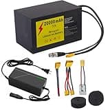 Wroyeti 72V Electric Battery 72V 20Ah Electric Bike Lithium Ion Battery with Metal Case 72V Battery with 3A Charger, XT90 Extension Cord, XT90 Connector, Anderson Connector for 200-3000W Motor