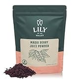 Lily of the Valley Maqui Berry Juice Powder - Antioxidant-Rich Superfood for Smoothies & Desserts - Rich in Iron & Fiber - No Added Sugar - Vegan & Gluten-Free - Packed in Resealable Pouch (8oz, 226g)