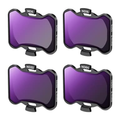 K&F CONCEPT Upgrade 4Pack ND Filter Kit Compatible with DJI Avata 2, ND8 ND16 ND32 ND64 Neutral Density Filters Drone Lens Accessories, Multi-Coated HD Optical Glass/Gimbal Safe