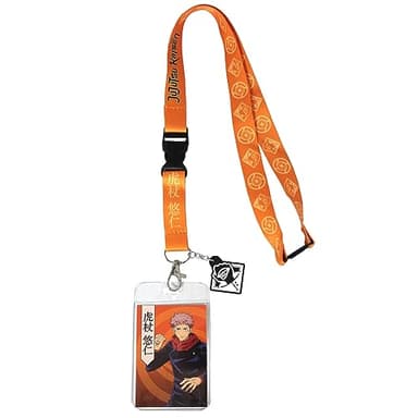 Jujutsu Kaisen Lanyard Yuji Itadori Manga Anime Keychain ID Badge Holder Lanyard w/Rubber Pendant