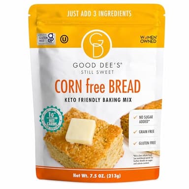 Good Dee’s Corn Bread Baking Mix - Grain Free, Sugar Free, Gluten Free, Wheat Free, and Low Carb,7.5 Oz