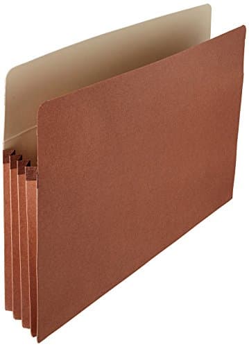 Amazon Basics Expanding File Folder Organizer with Pockets, Letter Size, 3.5-Inch Expansion, 25-Pack, 9.5 x 11.75 Inches, Brown