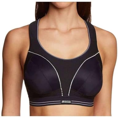 Shock Absorber Sports Bra Ultimate Run S5044 Non Wired Supportive Sportswear Black/Silver